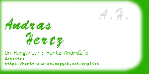 andras hertz business card